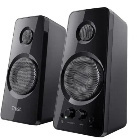 Trust Tytan - Altavoces 2.0 de escritorio, 36W RMS (potencia total), conector auxiliar 3.5 mm y control de volumen Trust Tytan - Altavoces 2.0 de escritorio, 36W RMS (potencia total), conector auxiliar 3.5 mm y control de volumen
